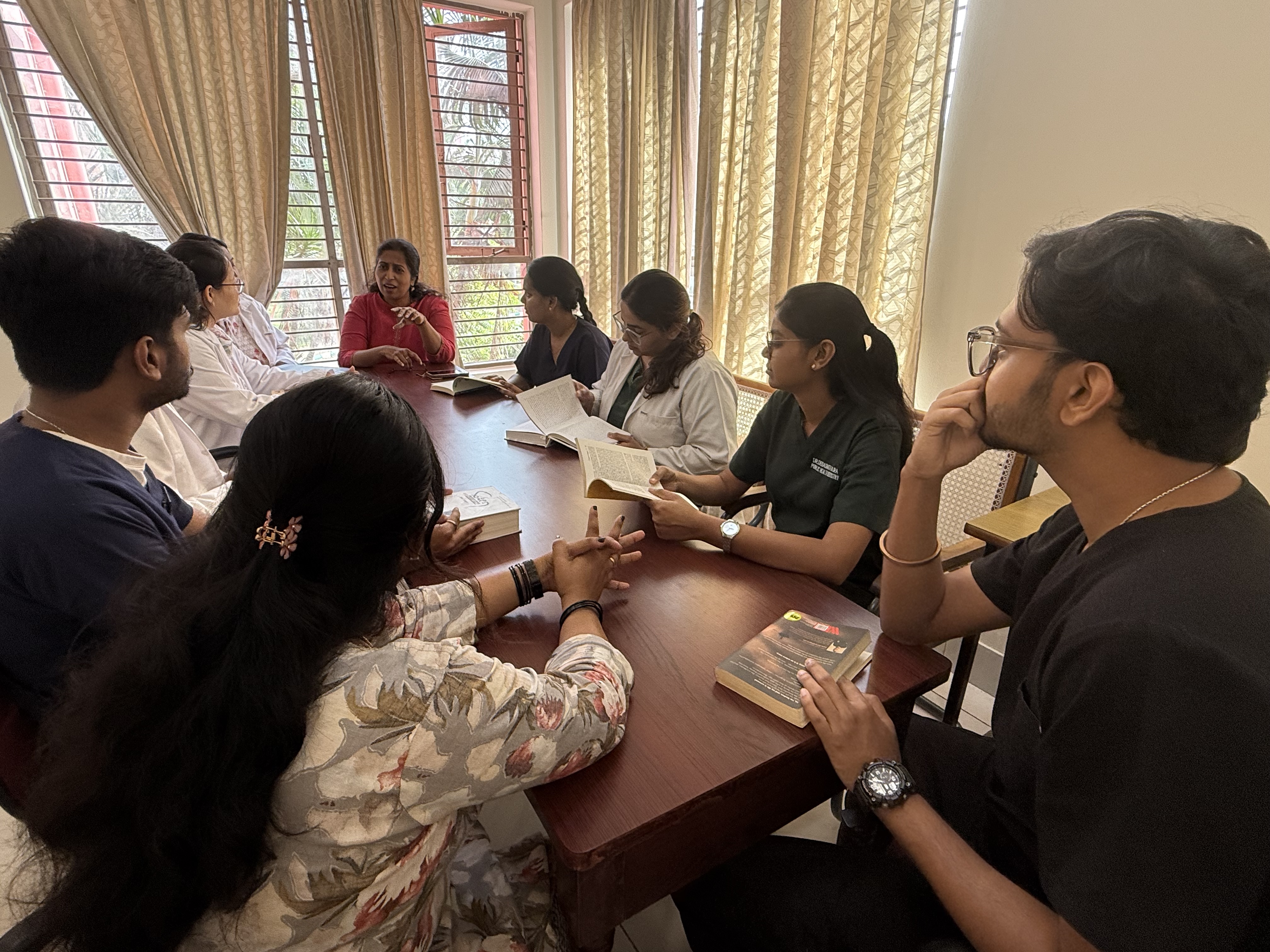 Sahithya book reading and discussion session at JSS Dental College and Hospital